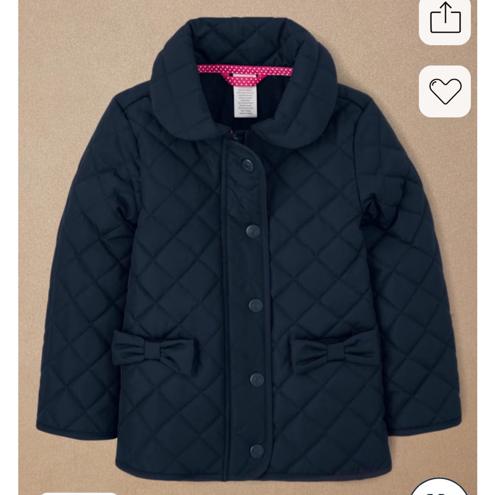 2T Gymboree Navy Quilted Jacket